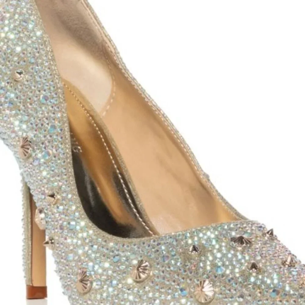 AZALEA WANG " AMBUSHED GEMS " GOLD EMBELLISHED PUMP(BRAND NEW !!!!!!!!!!!!!!! - Picture 2 of 8